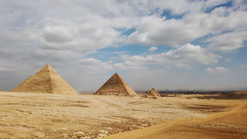 Panoramic view of desert against sky