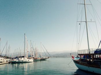 Boats in sea