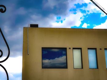 Low angle view of building against sky