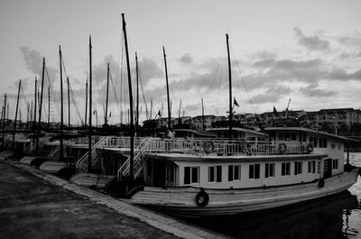 Boats in harbor