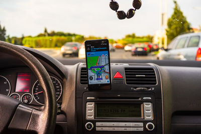 Close-up of vintage car