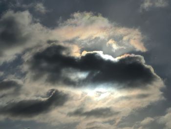 Low angle view of storm clouds in sky