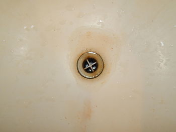 Close-up of water drop in bathroom