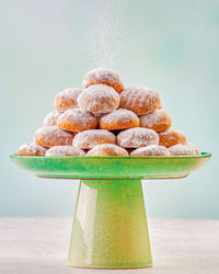 Close-up of cupcakes on table