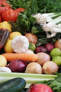 Full frame shot of various vegetables