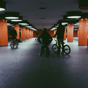 Cars parked at night