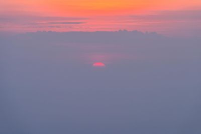 Scenic view of dramatic sky during sunset