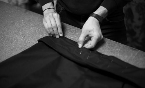 Close-up of man working