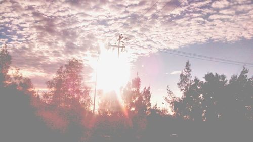 Low angle view of sky at sunset