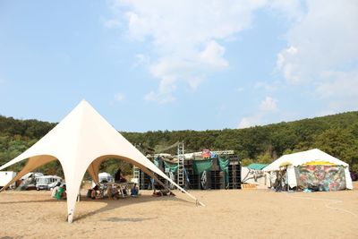 Built structure with trees in background