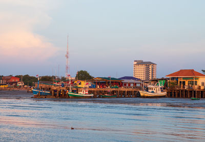 The seascape during the ebb and high tide timeline at the gulf of thailand