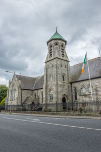 Low angle view of historic building against sky