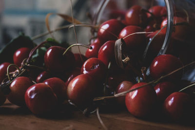 Close-up of berries on table