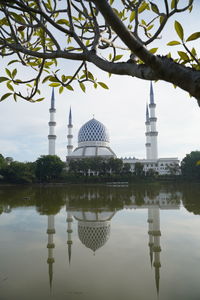 Reflection of temple in water