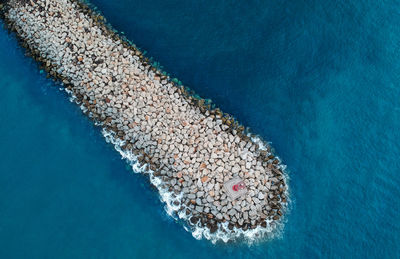 High angle view of swimming pool