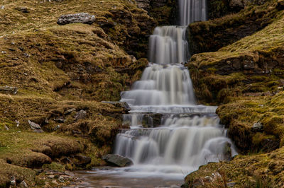 Scenic view of waterfall