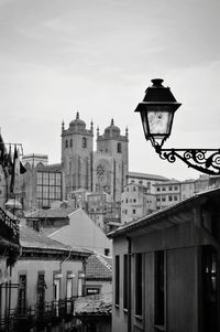 Low angle view of church against sky in city