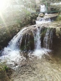 Close-up of waterfall