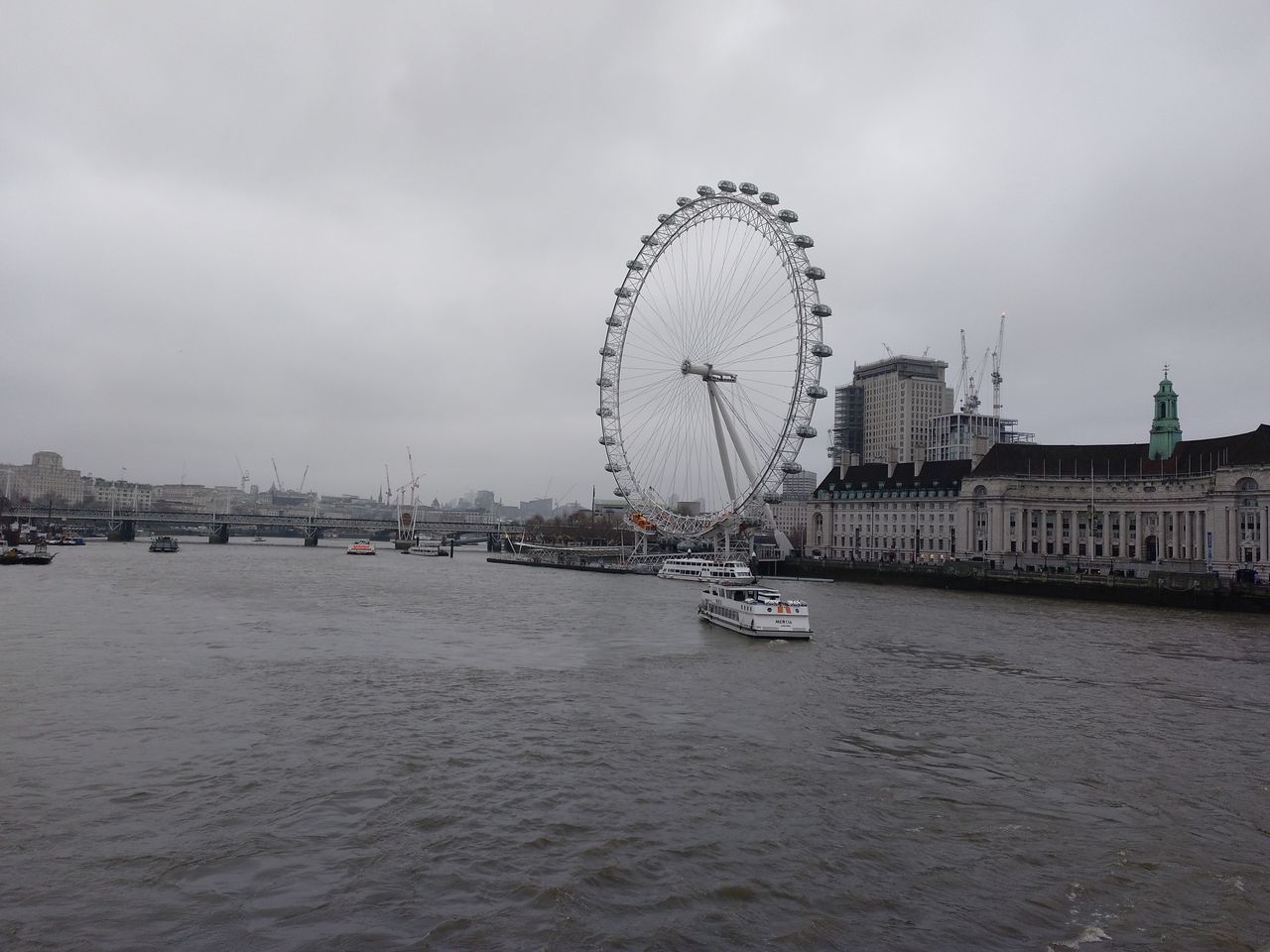 VIEW OF FERRIS WHEEL IN RIVER