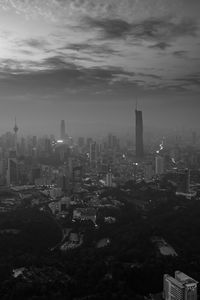 Cityscape against sky during sunset