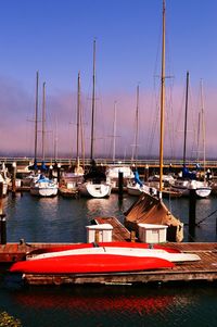 Sailboats in sea