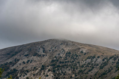 Scenic view of arid landscape against sky