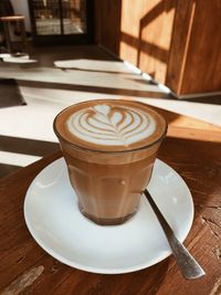 Coffee cup on table