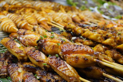 Grilled chicken street food night market