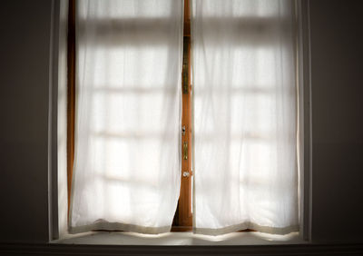 Close-up of curtain at home