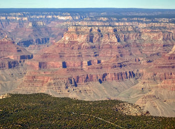 Idyllic shot of rock formations at grand canyon national park on sunny day