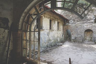 Interior of abandoned building