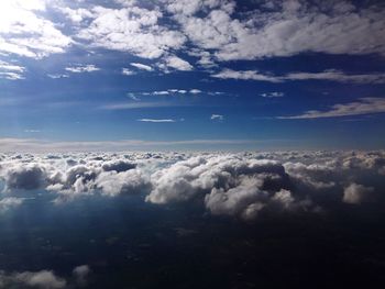 Scenic view of cloudscape over landscape