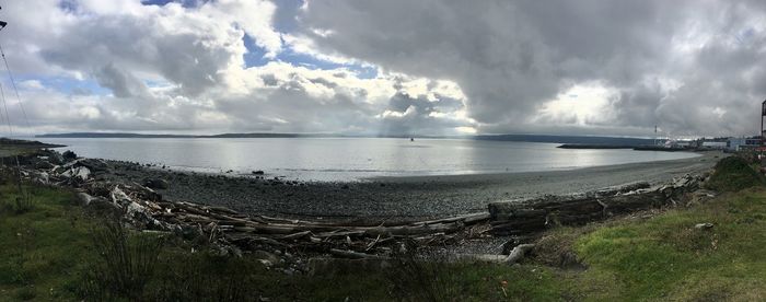 Panoramic view of sea against sky