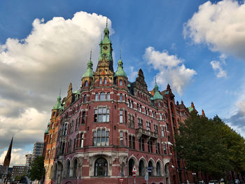 Low angle view of historical building against sky