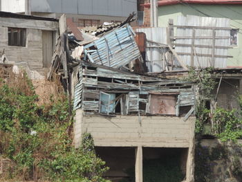 Exterior of abandoned building