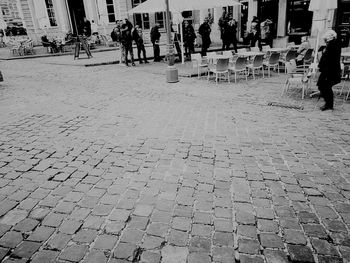 Low section of people on zebra crossing