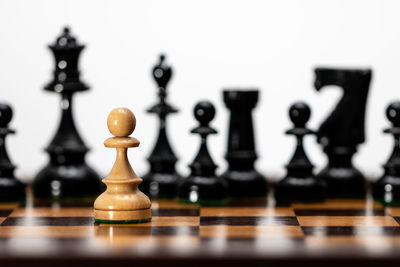 Close-up of chess board