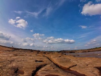 Scenic view of desert against sky