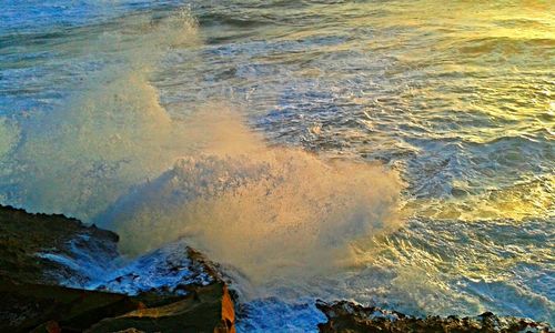 View of waves in sea