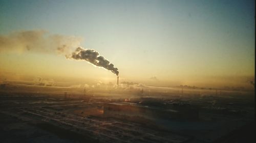 View of landscape at sunset