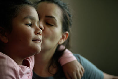 Portrait of mother and daughter