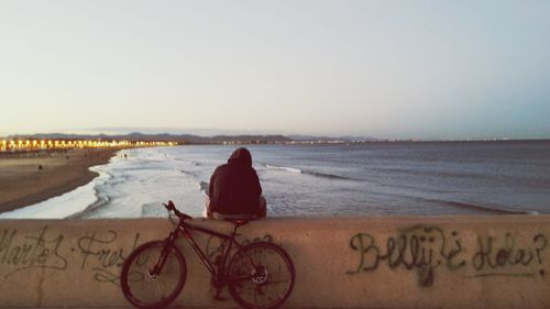 Woman looking at sea