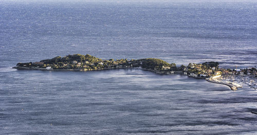 High angle view of sea shore