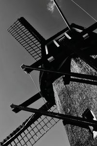 Low angle view of construction site against sky