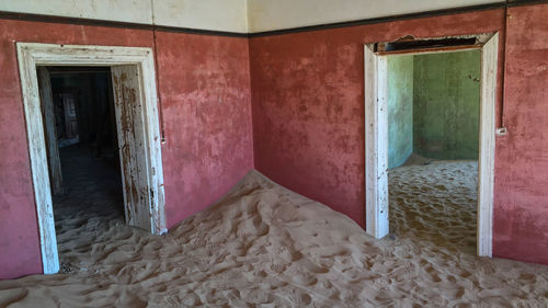 Sand in abandoned house