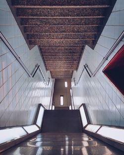 Upside down image of illuminated steps