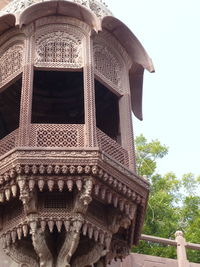 Low angle view of historical building against clear sky