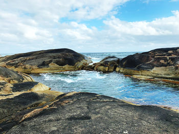 Scenic view of sea against sky