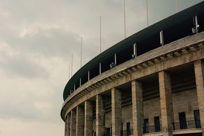 Low angle view of olympiastadion berlin against sky