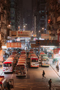 Night view of mong kok bus stop